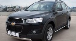 14 999 р. Защита переднего бампера (Ø75х42 мм, нержавейка) Russtal Chevrolet Captiva 1-ый рестайлинг (2011-2013)  с доставкой в г. Тамбов. Увеличить фотографию 4