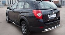 15 499 р. Защита заднего бампера (Ø63 и 42 мм, нержавейка) SLITKOFF  Chevrolet Captiva (2011-2013) 1-ый рестайлинг  с доставкой в г. Тамбов. Увеличить фотографию 4