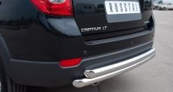 15 849 р. Защита заднего бампера (2 трубы Ø63 мм, нержавейка) SLITKOFF  Chevrolet Captiva (2011-2013) 1-ый рестайлинг  с доставкой в г. Тамбов. Увеличить фотографию 2