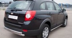 15 849 р. Защита заднего бампера (2 трубы Ø63 мм, нержавейка) SLITKOFF  Chevrolet Captiva (2011-2013) 1-ый рестайлинг  с доставкой в г. Тамбов. Увеличить фотографию 4