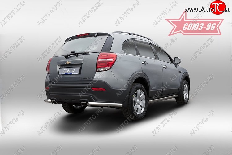 9 899 р. Защита заднего бампера из боковых уголков Souz-96 (d60) Chevrolet Captiva 1-ый рестайлинг (2011-2013)  с доставкой в г. Тамбов