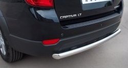 13 499 р. Одинарная защита заднего бампера из трубы диаметром 63 мм SLITKOFF  Chevrolet Captiva (2011-2013) 1-ый рестайлинг  с доставкой в г. Тамбов. Увеличить фотографию 2