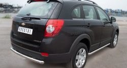 13 499 р. Одинарная защита заднего бампера из трубы диаметром 63 мм SLITKOFF  Chevrolet Captiva (2011-2013) 1-ый рестайлинг  с доставкой в г. Тамбов. Увеличить фотографию 4