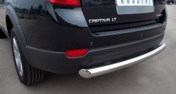 13 699 р. Одинарная защита заднего бампера из трубы диаметром 76 мм SLITKOFF  Chevrolet Captiva (2011-2013) 1-ый рестайлинг  с доставкой в г. Тамбов. Увеличить фотографию 2