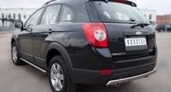 4 879 р. Защита заднего бампера (Ø75x42 мм, нержавейка) Russtal  Chevrolet Captiva (2011-2013) 1-ый рестайлинг  с доставкой в г. Тамбов. Увеличить фотографию 4