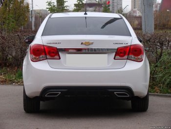 3 899 р. Диффузор заднего бампера Sport  Chevrolet Cruze  J300 (2009-2012) седан дорестайлинг (Текстурный пластик (шагрень))  с доставкой в г. Тамбов. Увеличить фотографию 1