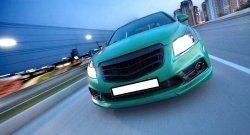 3 529 р. Радиаторная решётка (дорестайлинг) Sport v2 Chevrolet Cruze J300 седан рестайлинг (2012-2015) (Неокрашенная)  с доставкой в г. Тамбов. Увеличить фотографию 4