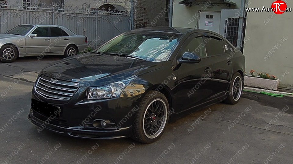 5 499 р. Накладка на передний бампер SPORT CLUB  Chevrolet Cruze ( J300,  J305) (2009-2015) седан дорестайлинг, хэтчбек дорестайлинг, седан рестайлинг, хэтчбек рестайлинг (Неокрашенная)  с доставкой в г. Тамбов