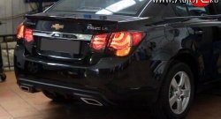 3 899 р. Диффузор заднего бампера Sport  Chevrolet Cruze  J300 (2009-2012) седан дорестайлинг (Текстурный пластик (шагрень))  с доставкой в г. Тамбов. Увеличить фотографию 7