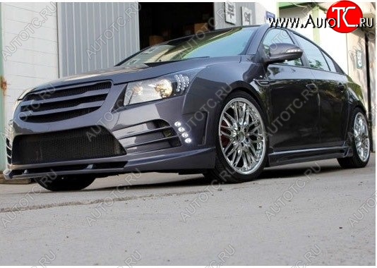 9 299 р. Передний бампер MYRIDE STYLE Chevrolet Cruze J300 седан дорестайлинг (2009-2012) (Неокрашенный)  с доставкой в г. Тамбов