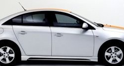 4 199 р. Пороги накладки Extrime Chevrolet Cruze J300 седан дорестайлинг (2009-2012) (Неокрашенные)  с доставкой в г. Тамбов. Увеличить фотографию 1