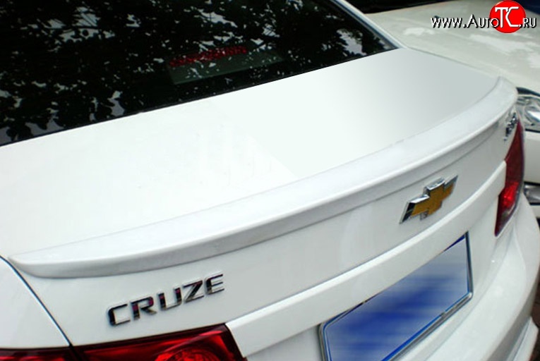 2 599 р. Лип спойлер M-VRS  Chevrolet Cruze  J300 (2009-2012) седан дорестайлинг (Неокрашенный)  с доставкой в г. Тамбов