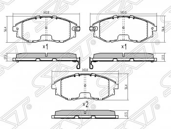 1 269 р. Колодки тормозные SAT (передние)  Chevrolet Epica  V250 (2006-2012)  с доставкой в г. Тамбов. Увеличить фотографию 1