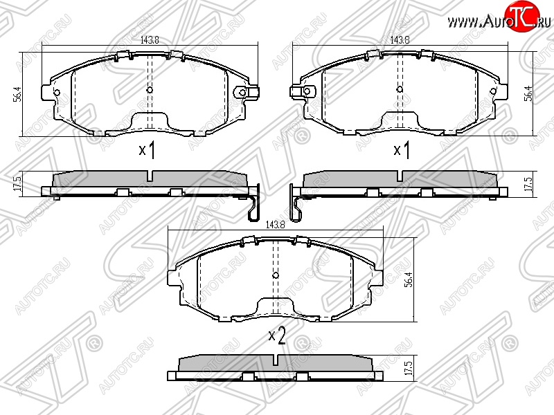 1 269 р. Колодки тормозные SAT (передние)  Chevrolet Epica  V250 (2006-2012)  с доставкой в г. Тамбов