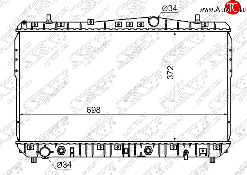 5 999 р. Радиатор двигателя SAT (пластинчатый, 1.4/1.6/1.8, МКПП/АКПП)  Chevrolet Lacetti ( седан,  универсал,  хэтчбек) (2002-2013), Chevrolet Rezzo (2000-2008), Daewoo Gentra ( KLAS) (2012-2024), Daewoo Nubira ( J150,  J200) (2000-2008), Suzuki Forenza (2004-2008)  с доставкой в г. Тамбов