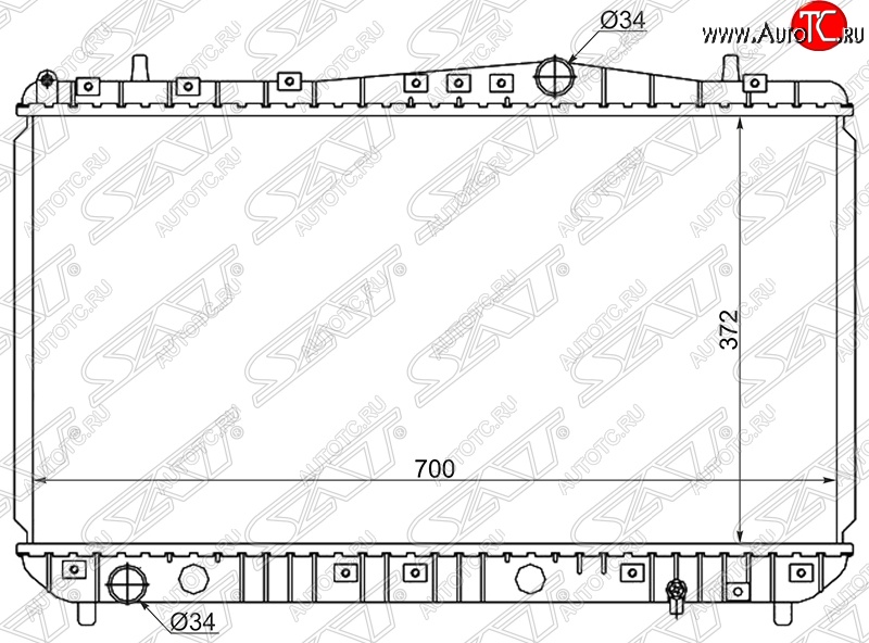 4 999 р. Радиатор двигателя SAT (пластинчатый, 1.4/1.6/1.8, МКПП)  Chevrolet Lacetti ( седан,  универсал,  хэтчбек) (2002-2013), Chevrolet Rezzo (2000-2008), Daewoo Gentra ( KLAS) (2012-2024), Daewoo Nubira  J150 (2000-2002), Suzuki Forenza (2004-2008)  с доставкой в г. Тамбов