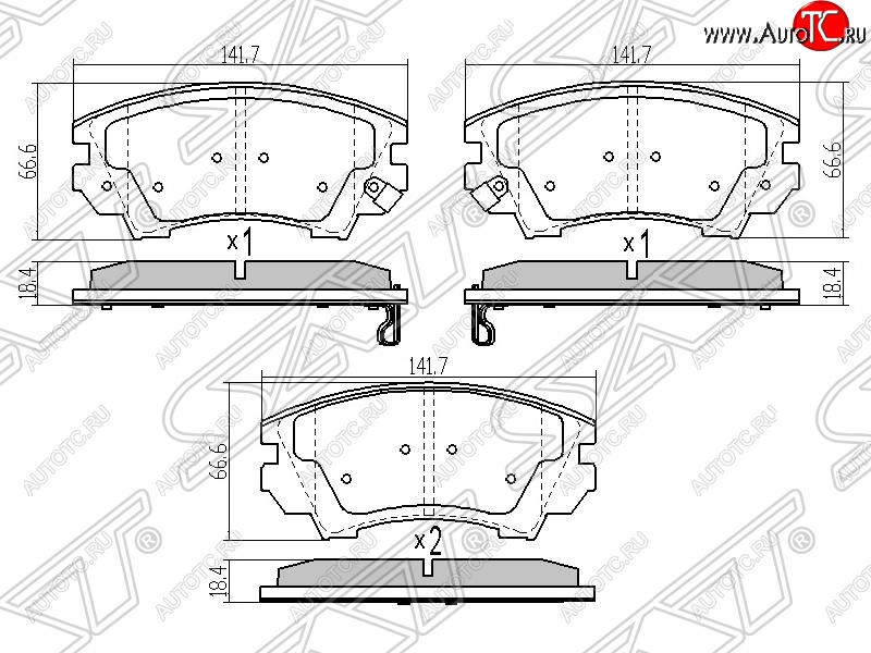 1 199 р. Колодки тормозные SAT (передние) Opel Astra J универсал дорестайлинг (2009-2012)  с доставкой в г. Тамбов