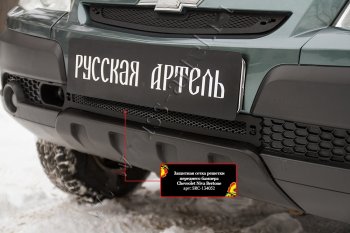 1 049 р. Защитная сетка решетки переднего бампера RA  Chevrolet Niva  2123 (2009-2020), Лада 2123 (Нива Шевроле) (2009-2021)  с доставкой в г. Тамбов. Увеличить фотографию 2