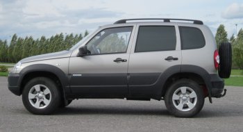 7 949 р. Рейлинги крыши АПС  Chevrolet Niva  2123 (2002-2020), Лада 2123 (Нива Шевроле) (2002-2021), Лада Нива Трэвел (2021-2024) (Черные, без поперечин)  с доставкой в г. Тамбов. Увеличить фотографию 2