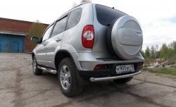 11 649 р. Защита заднего бампера (Ø63 мм, нержавейка, Bertone) SLITKOFF  Chevrolet Niva  2123 (2009-2020), Лада 2123 (Нива Шевроле) (2009-2021)  с доставкой в г. Тамбов. Увеличить фотографию 5