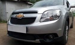 1 389 р. Сетка в решетку радиатора (верхняя) Russtal Chevrolet Orlando (2011-2018) (черная)  с доставкой в г. Тамбов. Увеличить фотографию 2