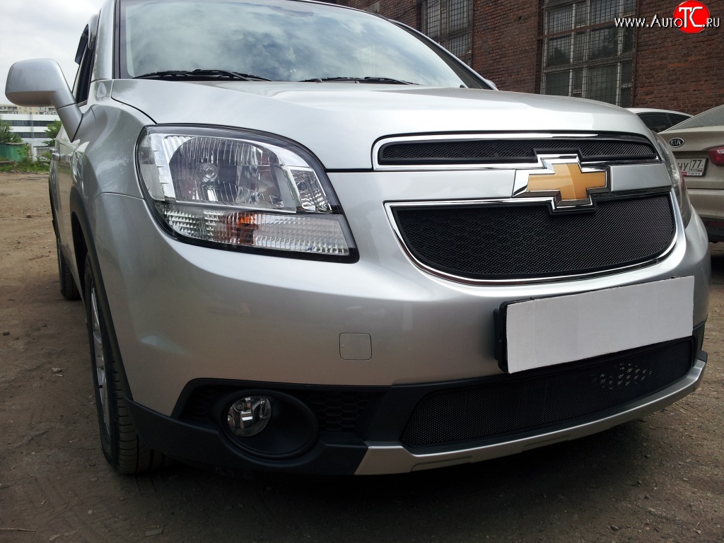 1 469 р. Сетка в решетку радиатора (нижняя) Russtal  Chevrolet Orlando (2011-2018) (черная)  с доставкой в г. Тамбов