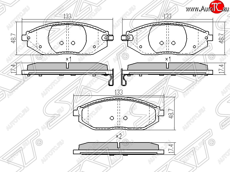 1 089 р. Колодки тормозные SAT (передние)  Chevrolet Spark  M300 (2010-2015) дорестайлинг  с доставкой в г. Тамбов