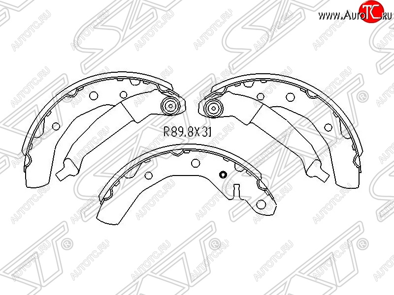 1 399 р. Колодки тормозные SAT (задние)  Chevrolet Spark  M300 (2010-2015), Daewoo Matiz  M100 (1998-2000)  с доставкой в г. Тамбов