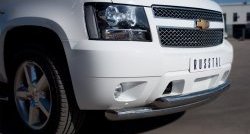 21 999 р. Защита переднего бампера (2 трубыØ76 мм, нержавейка) SLITKOFF Chevrolet Tahoe GMT900 5 дв. (2006-2013)  с доставкой в г. Тамбов. Увеличить фотографию 2