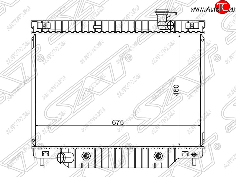 12 549 р. Радиатор двигателя SAT (пластинчатый)  Chevrolet Trailblazer  GMT360 (2001-2012) дорестайлинг, рестайлинг  с доставкой в г. Тамбов