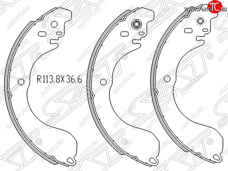 1 599 р. Колодки тормозные SAT (задние)  Nissan Tiida Latio  C11 (2004-2012), Toyota Town Ace  s400 (2008-2020)  с доставкой в г. Тамбов