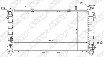 Радиатор двигателя SAT (трубчатый, 2.4, МКПП/АКПП) Chrysler (Крайслер) Voyager (Вояжер)  RG минивэн (2000-2004), Dodge (Додж) Caravan (Караван) (2000-2007)