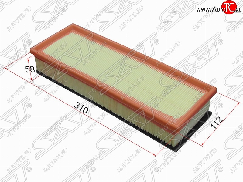 399 р. Фильтр воздушный двигателя SAT (310х112х58 mm)  CITROEN Berlingo (B9), C2, C3 (FC/FN,  дорестайлинг), C3 Picasso (рестайлинг), C4, C4 picasso (UD), Peugeot 1007, 207 (WK,  WA,  WC), 307 (универсал,  хэтчбэк 3 дв.,  хэтчбэк 5 дв.), 308 (T7), Partner (Tepee)  с доставкой в г. Тамбов