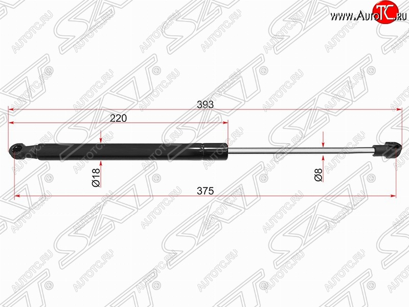 769 р. Газовый упор крышки багажника SAT (LH=RH) Peugeot Partner B9 1-ый рестайлинг (2012-2015)  с доставкой в г. Тамбов