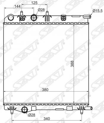 Радиатор двигателя SAT Peugeot 207 WK универсал рестайлинг (2009-2012)