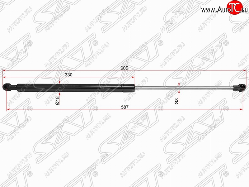 649 р. Упор крышки багажника SAT (газовый) CITROEN C4 Grand Picasso (2006-2014)  с доставкой в г. Тамбов