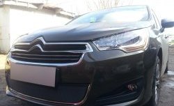 1 469 р. Сетка на бампер (седан) Russtal (черная) CITROEN C4 B7 хэтчбэк 5 дв. (2011-2018)  с доставкой в г. Тамбов. Увеличить фотографию 2