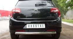 15 999 р. Одинарная защита заднего бампера из трубы диаметром 76 мм Russtal CITROEN C4 aircross (2012-2017)  с доставкой в г. Тамбов. Увеличить фотографию 2