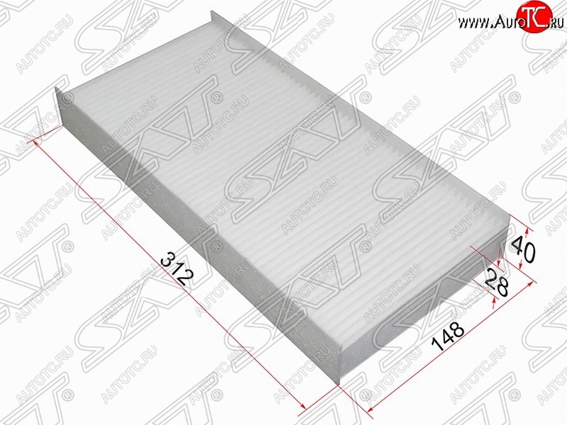 279 р. Фильтр салонный SAT (312х148х40 mm)  CITROEN C5  X40 (2000-2004), Peugeot 407 ( седан,  универсал) (2004-2011)  с доставкой в г. Тамбов