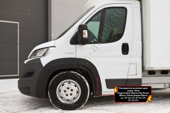 6 999 р. Передние расширители колёсной арки RA (вылет 10 мм)  CITROEN Jumper  290 (2014-2022), Fiat Ducato  290 (2014-2025) (Передние, глянец под окраску, Неокрашенные)  с доставкой в г. Тамбов. Увеличить фотографию 2