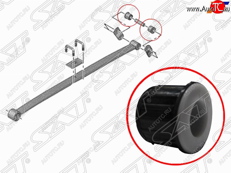 299 р. Сайлентблок серьги рессоры SAT  CITROEN Jumper  250 (2006-2014), Fiat Ducato  250 (2006-2014), Peugeot Boxer  250 (2006-2014)  с доставкой в г. Тамбов