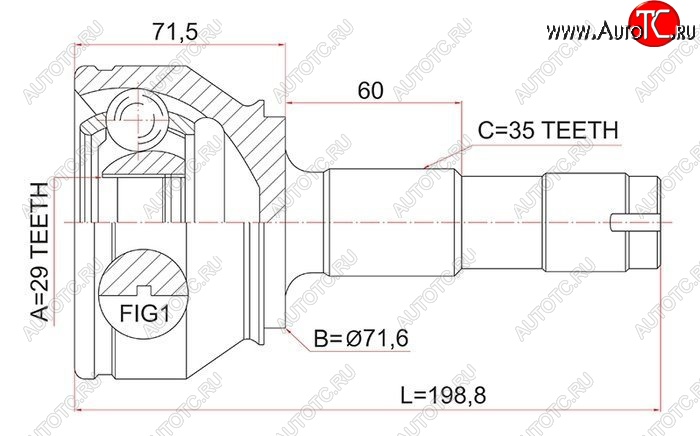 3 189 р. ШРУС SAT (наружный)  CITROEN Jumper  250 (2006-2014), Fiat Ducato  250 (2006-2014), Peugeot Boxer  250 (2006-2014)  с доставкой в г. Тамбов