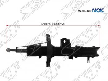 2 899 р. Левая стойка передняя SAT Hyundai Solaris RBr седан дорестайлинг (2010-2014)  с доставкой в г. Тамбов. Увеличить фотографию 1