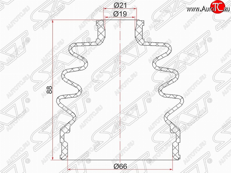 339 р. Пыльник ШРУСа SAT (наружный)  Daewoo Matiz  M100 (1998-2000), Mazda 2/Demio  DW (1996-2002)  с доставкой в г. Тамбов