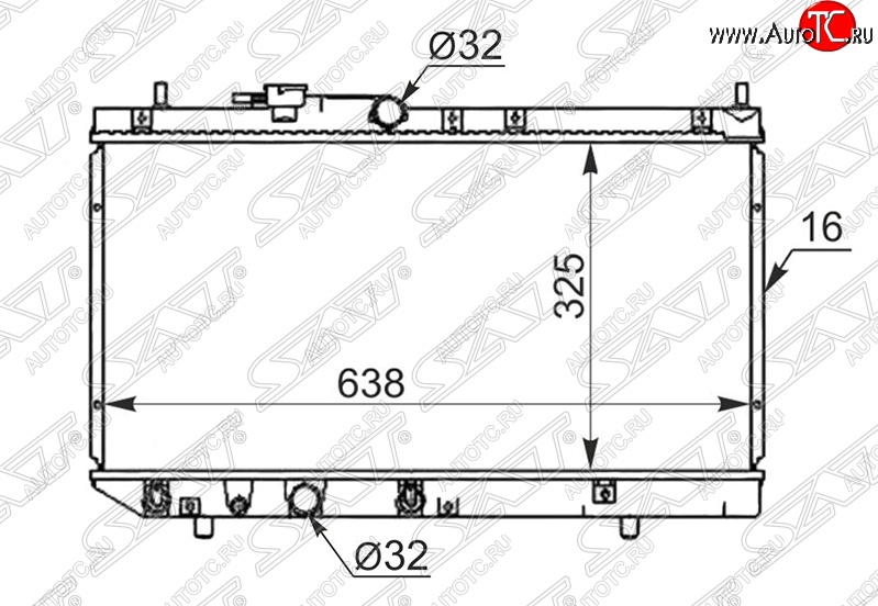 6 299 р. Радиатор двигателя SAT (пластинчатый, МКПП/АКПП)  Daihatsu Pyzar (1996-2002)  с доставкой в г. Тамбов