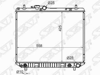 6 749 р. Радиатор двигателя SAT (пластинчатый, МКПП/АКПП)  Daihatsu Terios ( J100,  J102,J122,  J200) (1997-2009) дорестайлинг, рестайлинг, дорестайлинг  с доставкой в г. Тамбов. Увеличить фотографию 1