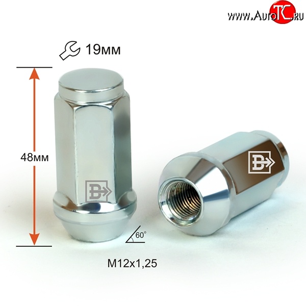 169 р. Колёсная гайка Вектор M12 1.25    с доставкой в г. Тамбов