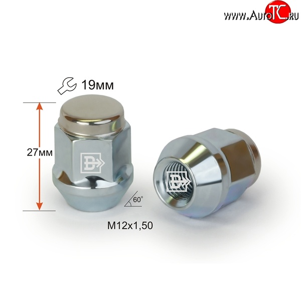 191 р. Колёсная гайка Вектор M12 1.5    с доставкой в г. Тамбов