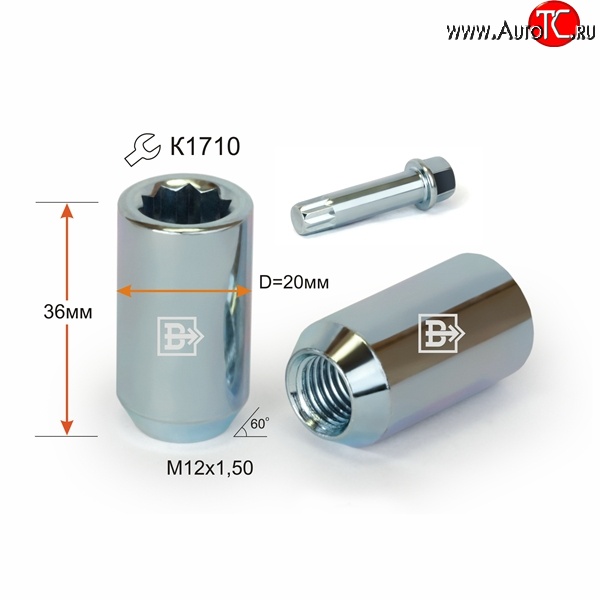 89 р. Колёсная гайка Вектор M12 1.5    с доставкой в г. Тамбов