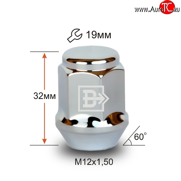 73 р. Колёсная гайка Вектор M12 1.5 BMW 1 серия E82 купе 1-ый рестайлинг (2007-2011)